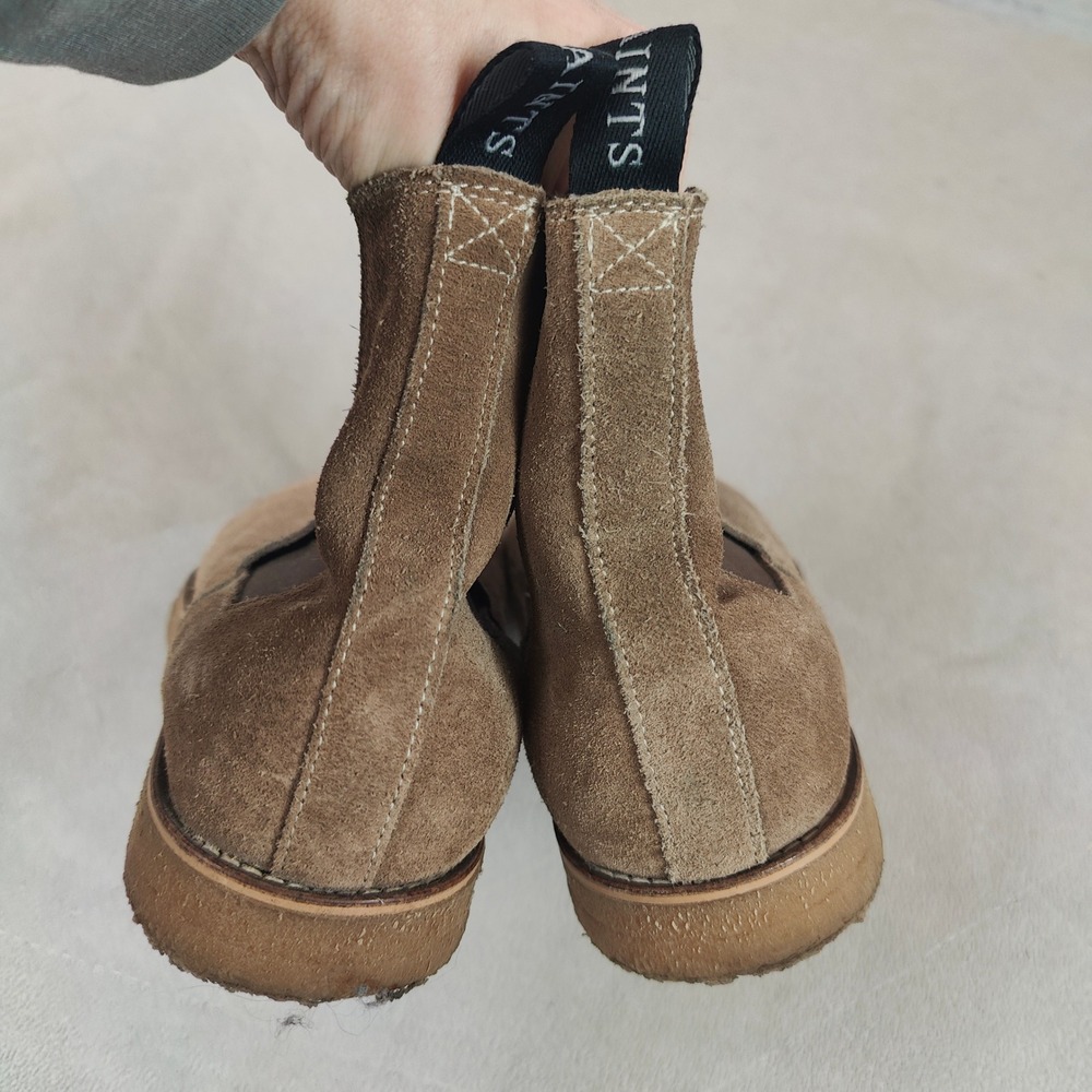 All Saints Tan Suede “Chelsea” Boots - Picture 6 of 9